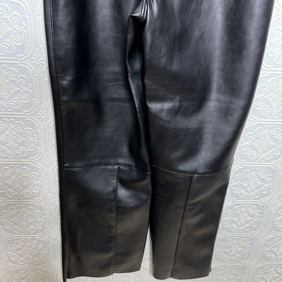 H&M | Black Flared Faux Leather Pants - Picture 5 of 12